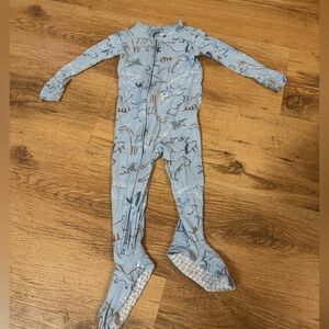 Carter's Light Blue Dinosaur Footed One Piece